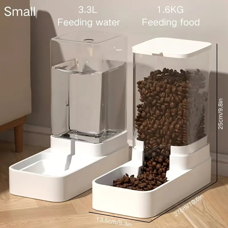 Automatic Pet Feeder and Water Dispenser Set